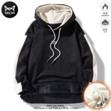 Зимняя толстовка с капюшоном, утепленная куртка в стиле хип-хоп, коллекция 2021, оверсайз, в американском стиле