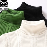 Зимний трендовый трикотажный свитер, удерживающий тепло базовый приятный телу пуховик для влюбленных, свободный крой, увеличенная толщина