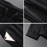 Демисезонные штаны, утепленные черные спортивные джинсы с начесом, свободный прямой крой