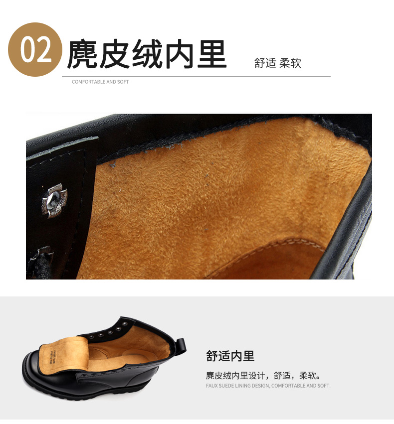 Strongman 3515 giày nam da cao cổ cao nhất Giày nam Commando chiến đấu ngoài trời da đi bộ đường dài giày boot nam da lộn