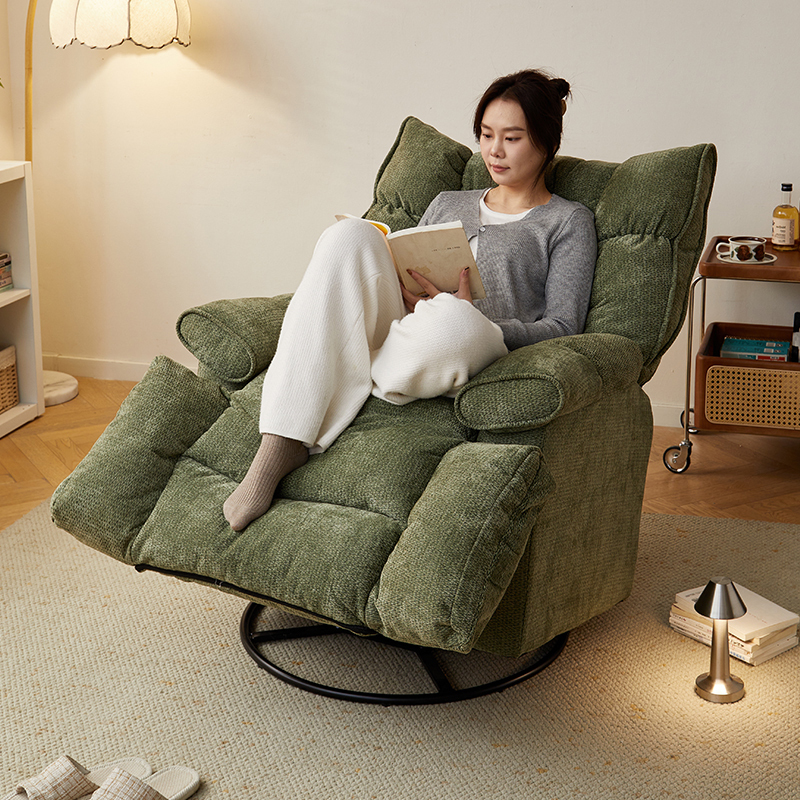 Sofa Chair for Home Use in the Living Room, Lazy Sofa That Can Be Used for Lying down and Sleeping, Leisure Rocking Chair, Single-Person Office Rest Swivel Recliner