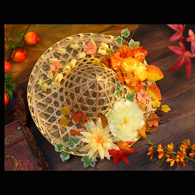 Children and Adults Dance Performance Props, Bamboo Hats, Straw Hats for Outings, Autumn Vibes
