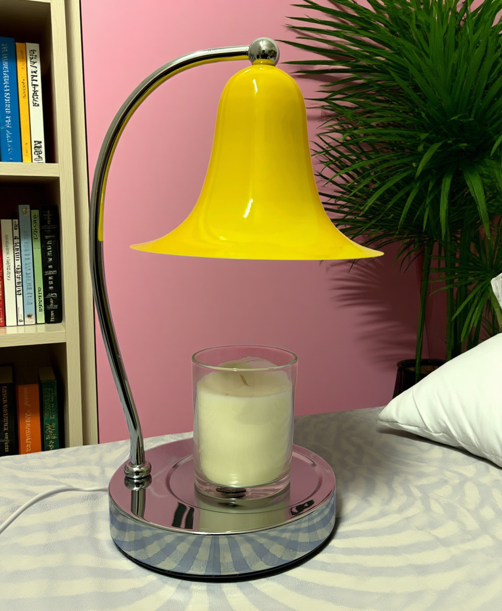 法式奶油香薰灯卧室香氛融蜡灯助眠蜡烛床头台灯氛围摆件生日礼物