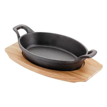 Oval Fish Frying Pan, Baked Rice Pot, Cast Iron Pan, Uncoated Frying Pan, Oval Frying Pan, Fish Frying Pan, Double-Ear Baking Pan