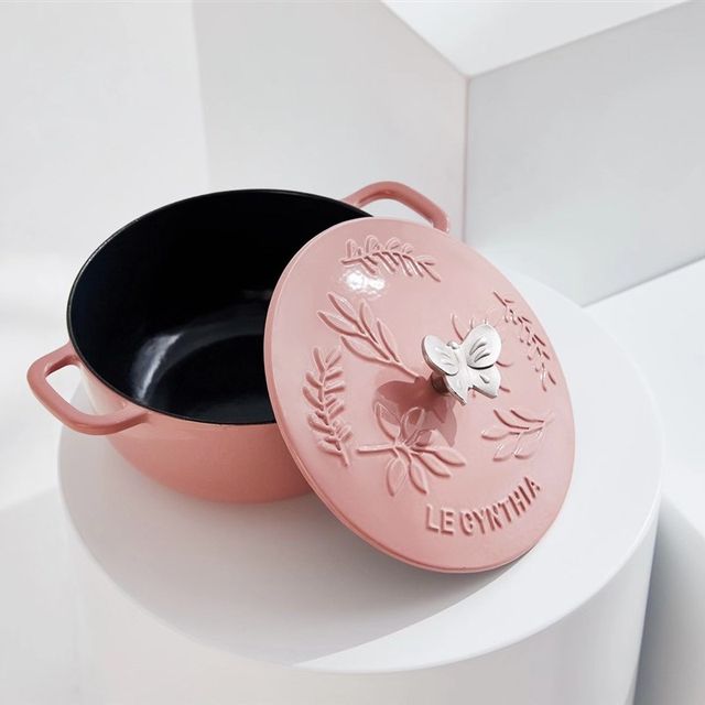 Cynthia Legynthia22Cm Cast Iron Enamel Pot Hot Stew Pot Stew Multi-Function Induction Cooker Gas Universal