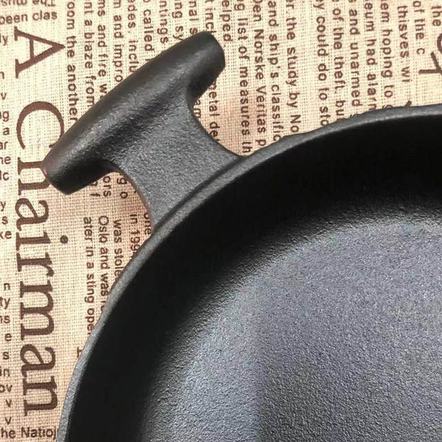 Foreign Trade Export Cast Iron Uncoated Frying Pan Non-Stick Pan 8-Inch 10inch 12inch Induction Cooker and Gas Stove Compatible