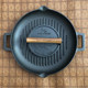 Thickened Cast Iron Steak Pan for Home Use, Striped Steak Frying Pan, Flat Pan, Non-Coated, Non-Stick Pan, Special Pan for Frying Steak