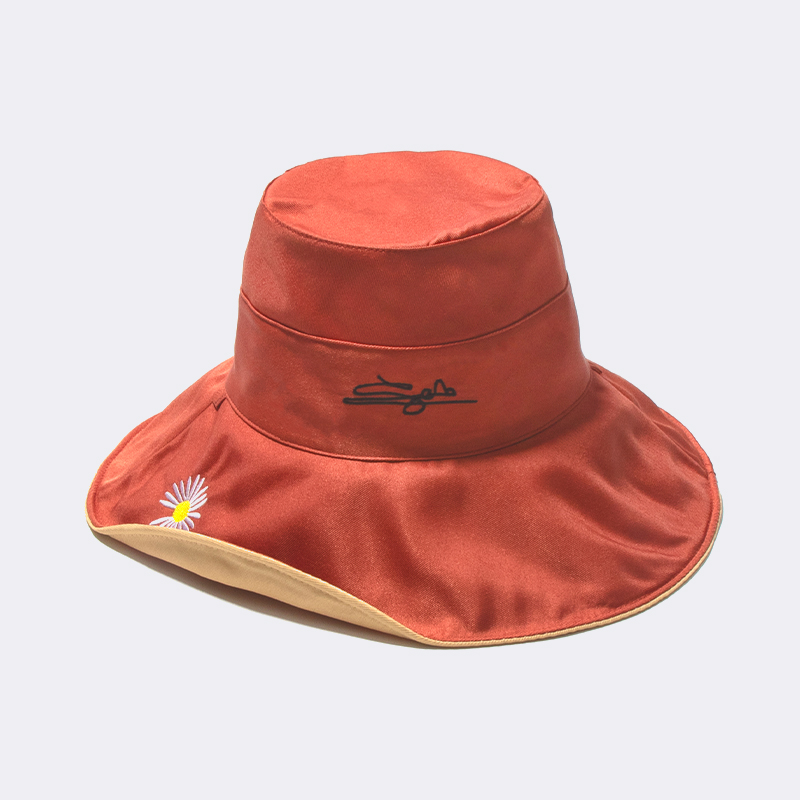 (DAISY) Rust Red And Rice Windbreak 11 Cm BrimInternet celebrity Fisherman hat summer solar system veil Korean version tide sunshade Big edge Sunscreen Sun hat two-sided Hat female spring and autumn