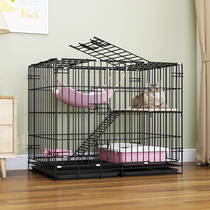  Cat cage indoor household villa portable out of the warehouse small cat house with cat litter basin Large cat nest with toilet