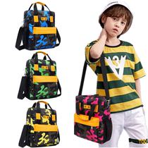 Boy hand bag Childrens tote bag Art bag Make-up bag crossbody school bag Primary school tutoring bag shoulder waterproof