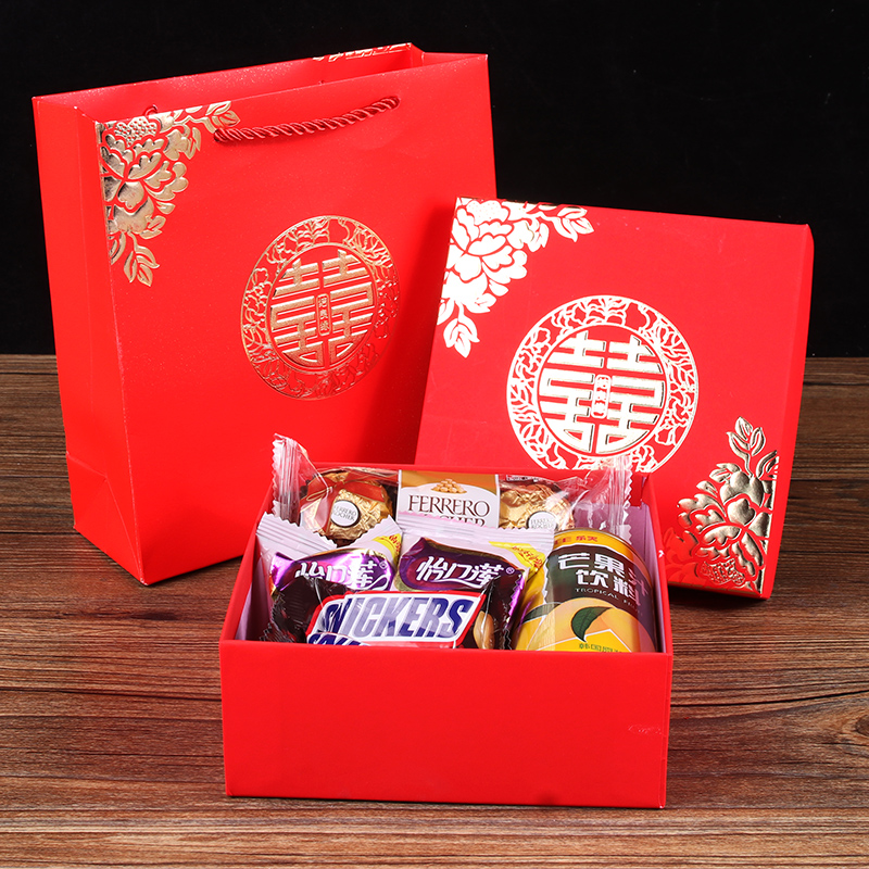 Wedding gift boxes Festive Sugars Finished With Sugar Fruits Return Courtesy High-end Personality China Wind Wedding Party Wedding Party Wedding Party Courtesy Wedding Cake