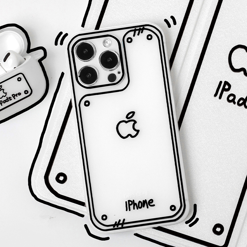 FKTH つや消し携帯電話ケース Apple 14promax セカンダリ iphone13 透明 12 オリジナル 11 落下防止
