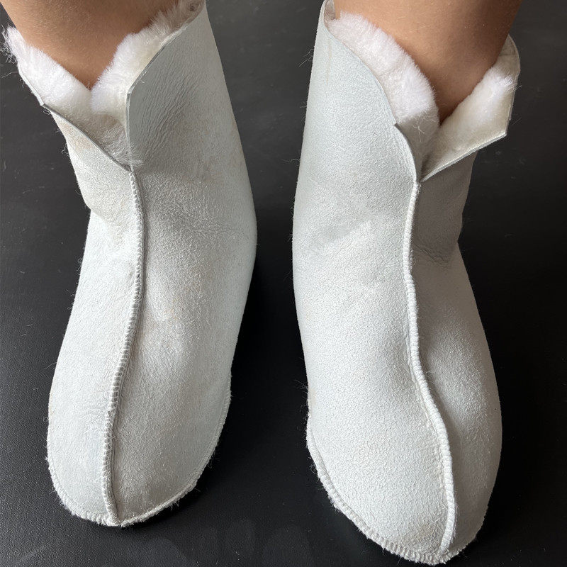 Sheepskin socks, fur integrated cold storage, rain boots, wear cold-resistant warm shoes and socks, men's and women's medium and high snow shoes and socks