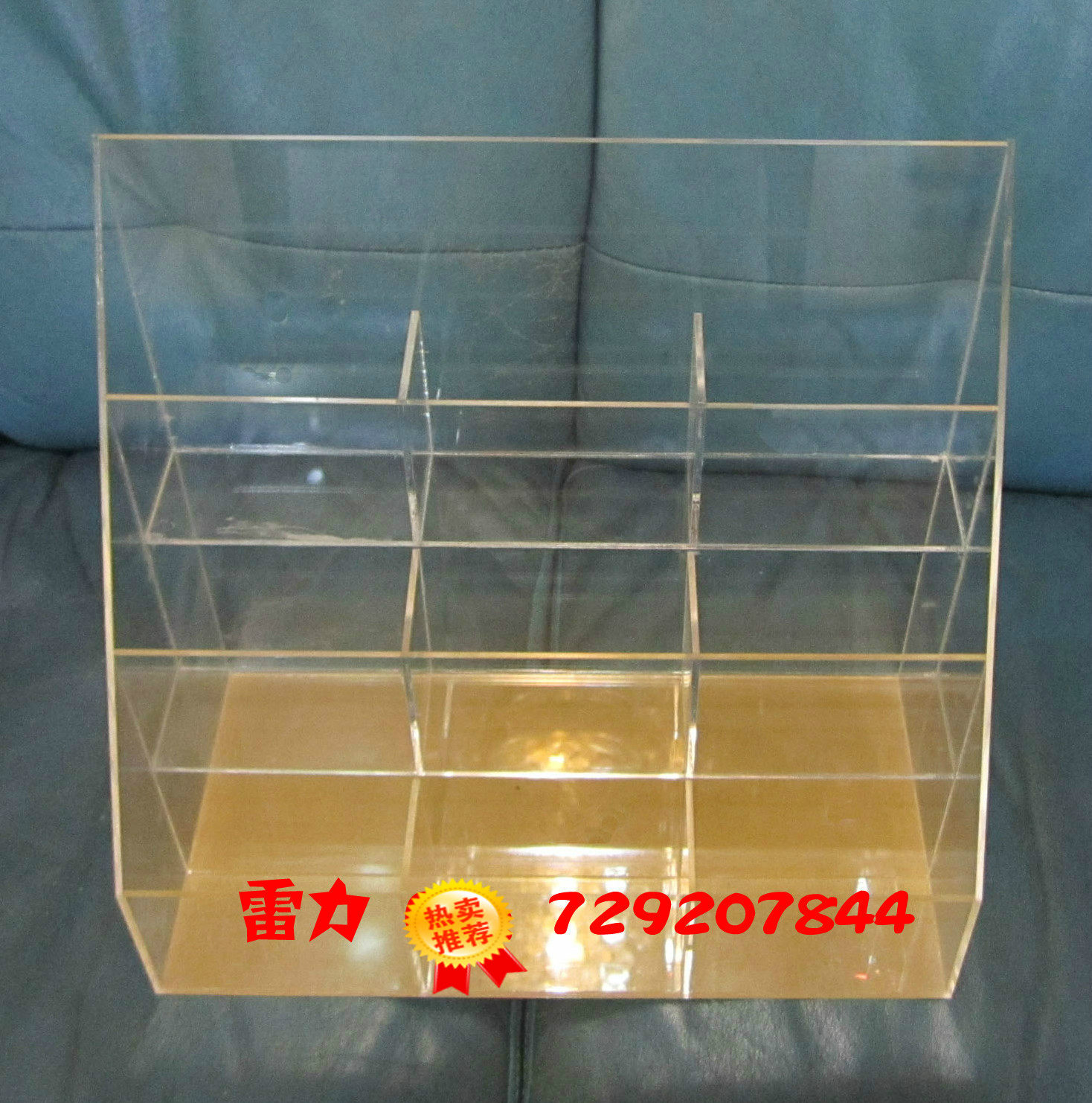Acrylic postcard rack Plexiglass bank three-fold shelf Bill storage rack Data display rack