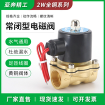 All copper normally closed solenoid valve water valve air valve pneumatic switch valve 4 minutes 6 minutes 220V24V2W160-15 200-20