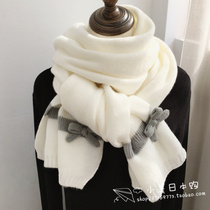 Japanese GP Officer Online Autumn Winter New Hair Line Knitted Scarves for Stereopsis Butterfly Knot Female shawl collar