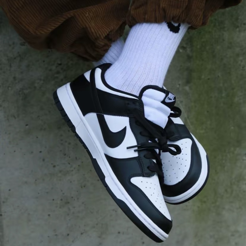 Nike Dunk Low Retro Black Low-Top Sneakers Men's Black and White Panda Dd1391-100 Nike Dunk Low Retro Black Low-Top Sneakers Men's Black and White Panda Dd1391-100