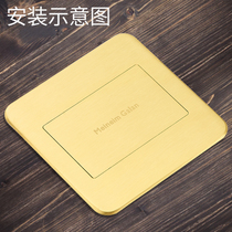 Melan Stainless Steel Single Door Concealed Full Copper Waterproof Five Holes Double Door Invisible Ground Socket Home Dress Home Living Room