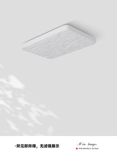 波浪奶油风吸顶灯全光谱护眼主卧室客厅现代简约中山灯具归根照明