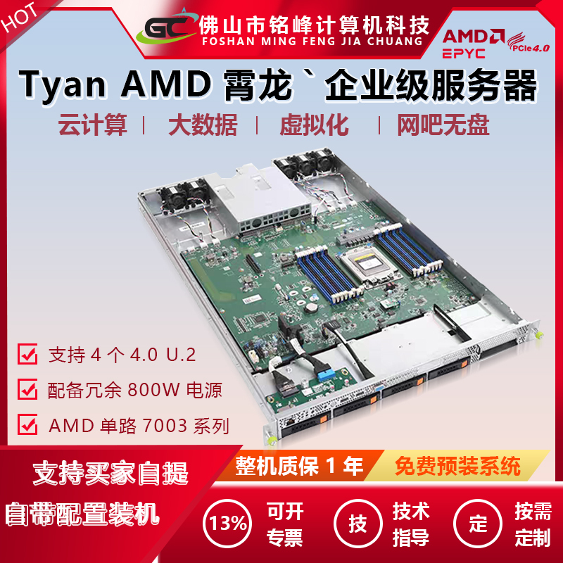 Brand New Taiyan Tyan S8033 Amd Epyc 7003 Ocp3.0/Erp Application Enterprise Idc Server
