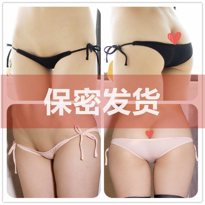 The old customer can customize the minimalist 100 lap super small low waist Mini half hip race high girl triangle pants lace briefs