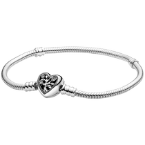 618] Pandora Pandora Moments series family tree heart-shaped chain buckle snake bone chain bracelet for women