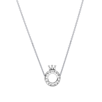 618] Pandora Pandora crowns you a necklace set 925 silver hollow crown dream high-end gift