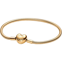 Pandora Pandora heart-shaped buckle gold-plated snake bone chain light luxury simple classic couple style