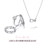 Pandora, элегантное изысканное кольцо для влюбленных, серебро 925 пробы, подарок на день рождения