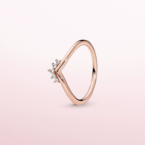 Pandora, золотое дизайнерское кольцо, розовое золото