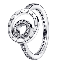 520 подарков] Pandora Pandora Multi-Ring Pavé Inflad Ring 925 Silver Female minimalist light extravagan