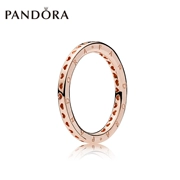 PANDORA Pandora Rose Gold Logo Tình Yêu Nhẫn 187133 Thời Trang Đơn Giản Thanh Lịch Doanh Ring