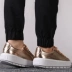 Giày nữ Puma Hummer 2018 Winter New Sneakers Golden Patent Leather Rihanna Giày đế dày giày anta nam Dép / giày thường