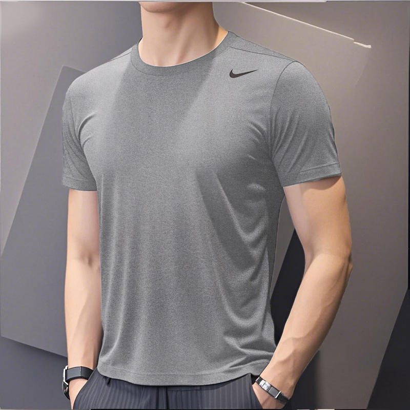 Inter丨Nike Nike Quick-Drying T-Shirt Men's Official Authentic Summer New Gray Sports Short-Sleeve Men's Shirt