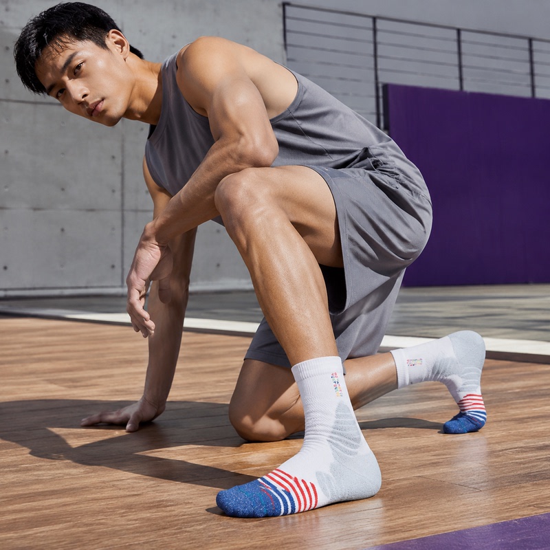In-Ter | Stance Socks Men's Socks Women's Socks New Street Style Ultra Basketball Blue Mid-Calf Socks Casual Sports Socks