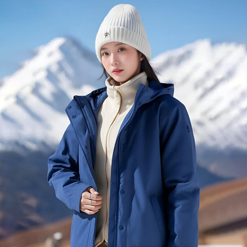 Inter | Timberland Three-In-One Jacket for Women, Summer Thickened Parka Jacket A2Kf