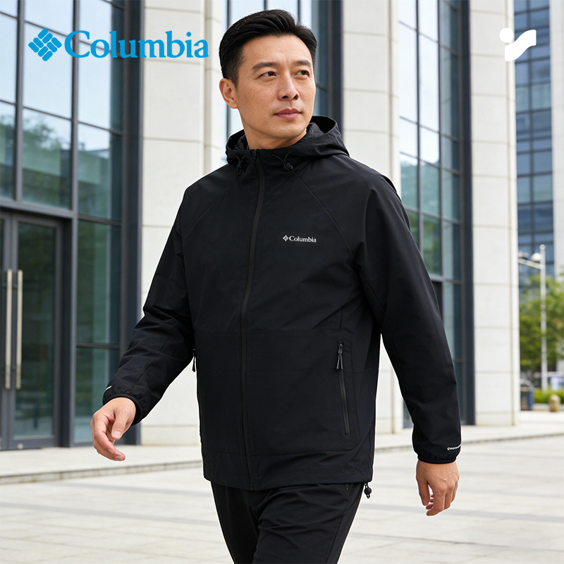 Colombian Hooded Jacket Men's Outdoor Hiking Sportswear Running Fitness Woven Windproof Quick-Drying Jacket