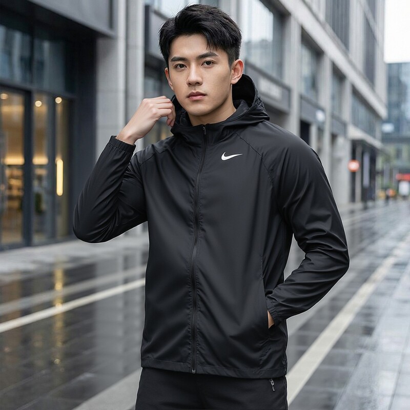 Inter丨Nike Nike Men's Jacket Summer New Running Sportswear Woven Hooded Jacket Bv4871-010