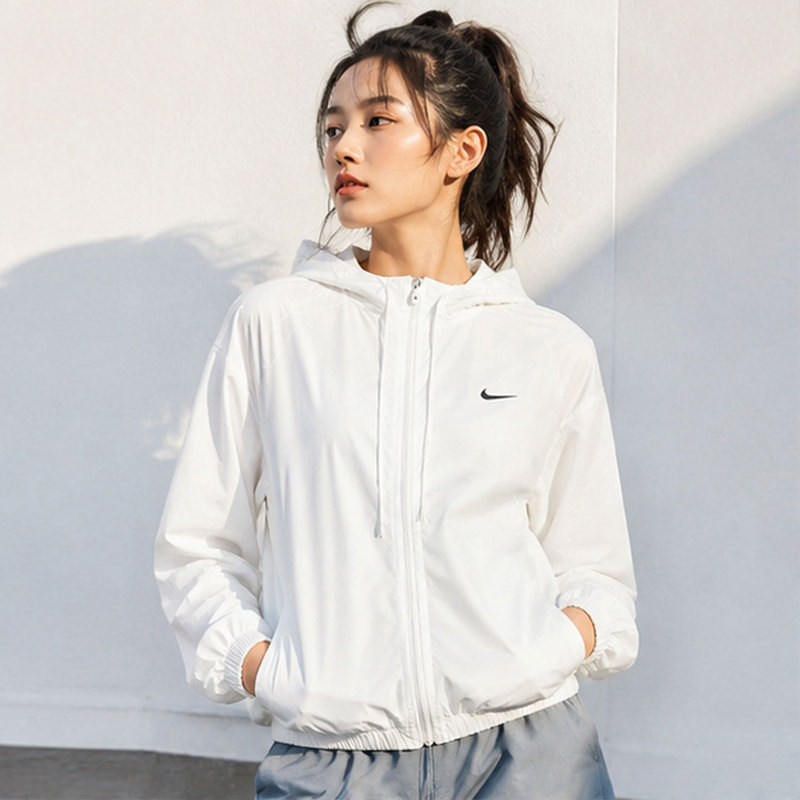 In-Ter | Nike Women's Official Authentic Sun Protection Jacket New Autumn Hooded Jacket Upf40+ Skin Jacket