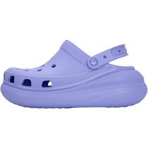 Crocs Womens Shoes Crocs Summer New Thick-soled Heightening Shoes Classic Puff Sandals Baotou Slippers