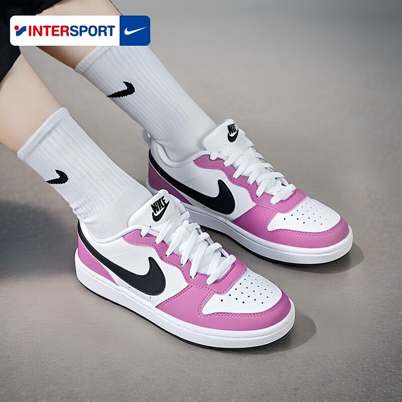 Nike Official Casual Shoes for Women 2026 Spring New Sports Shoes Purple Court Sneakers Big Kids Shoes