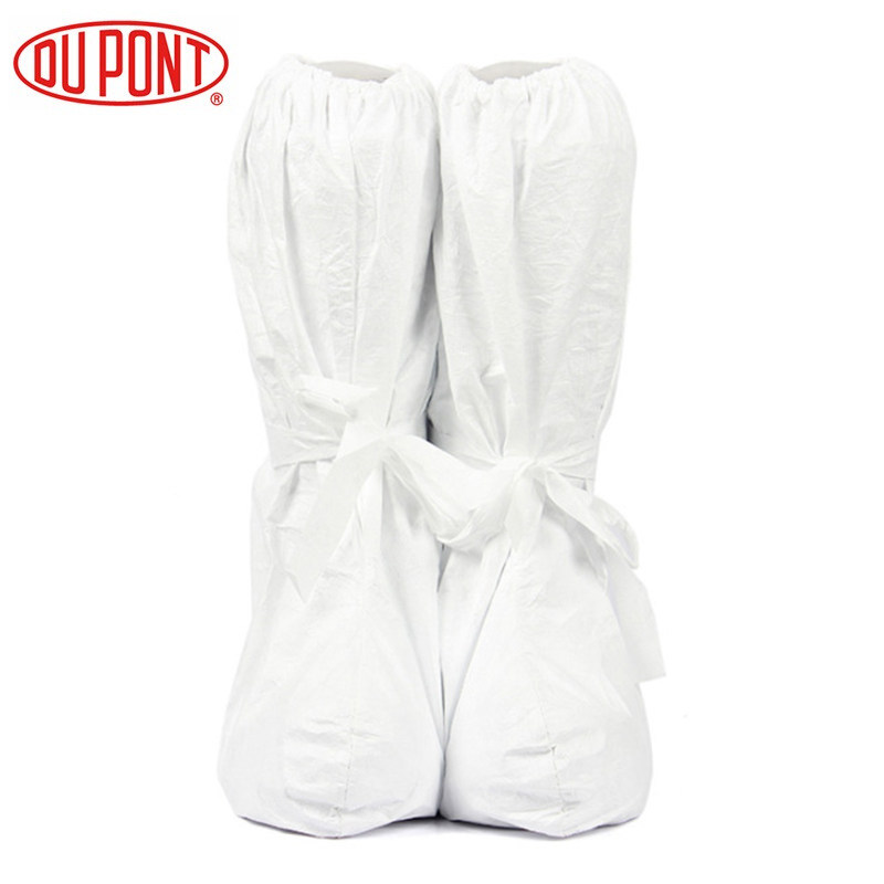 DuPont protective boots cover 1422 high-cylinder dust-proof foot cover waterproof medical treatment boots cover experimental strap non-slip shoe cover