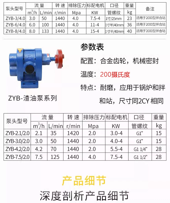 Bơm dầu bánh răng lắp ráp bơm bánh răng thủy lực có độ nhớt cao bơm dầu dư zyb nhỏ bơm áp suất cao bơm dầu nhiệt độ cao lưu lượng bơm thủy lực bơm dầu thủy lực 12v