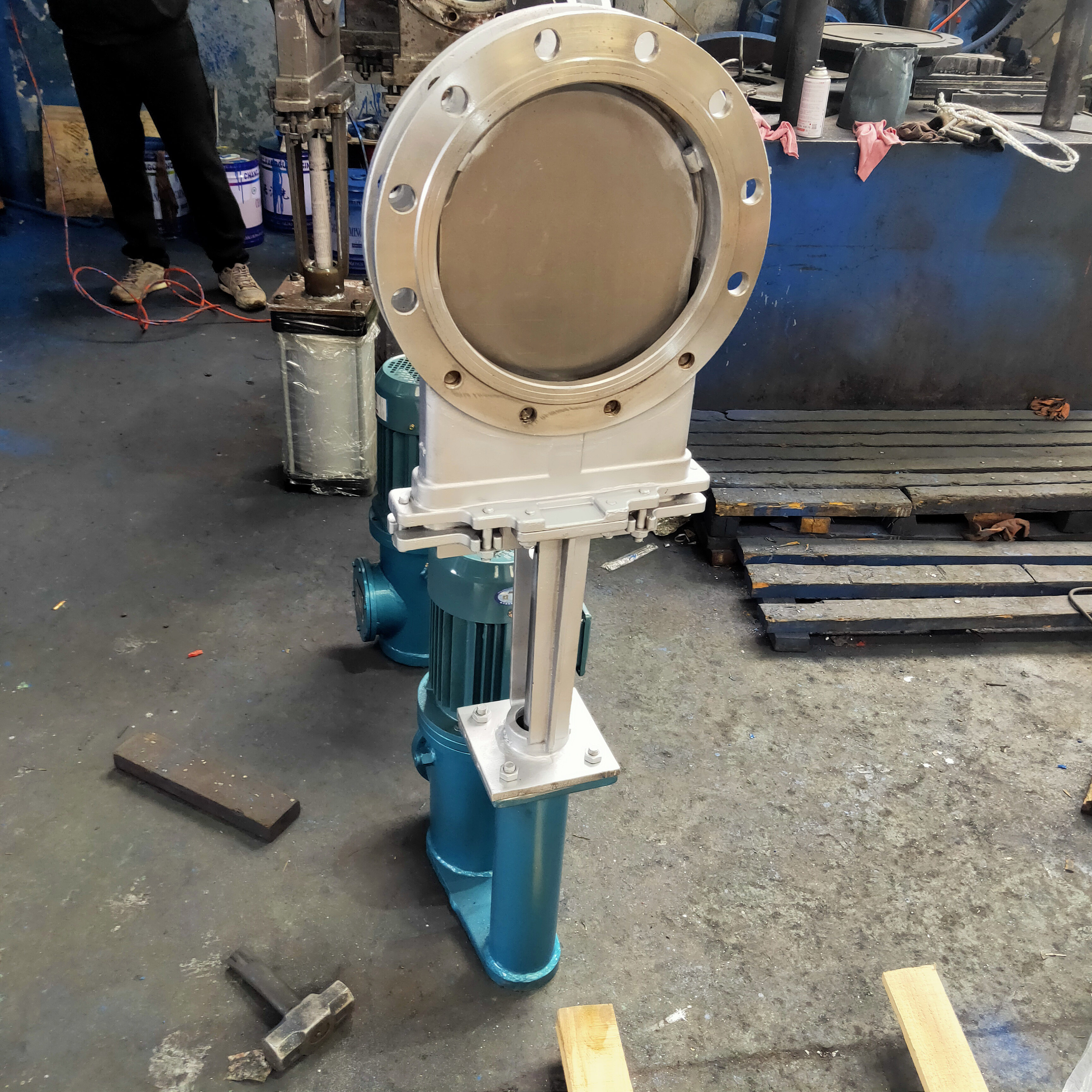 Manufacturers produce PZ273H-10P stainless steel electro-hydraulic knife gate valve flapper valve