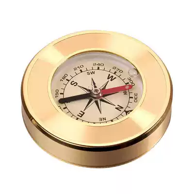 Pure copper compass Children's mini outdoor compass luminous car high-precision professional sports students with north arrow
