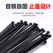 Electric car strap nylon cable tie 4 200 5 300 tie wire black and white nylon cable tie plastic tie