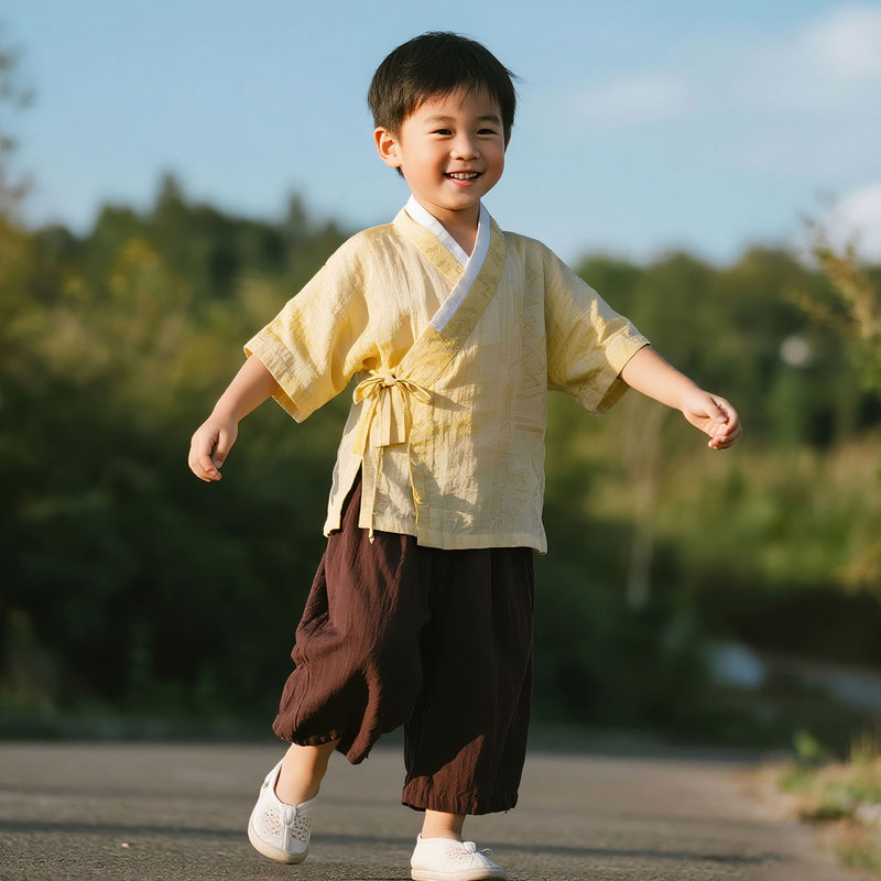 Boys' Hanfu Summer Children's New Chinese Style Suit Boys 2026 New National Style Tang Suit Boys' Ancient Style Costume Summer Boys' Hanfu Summer Children's New Chinese Style Suit Boys 2026 New National Style Tang Suit Boys' Ancient Style Costume Summer