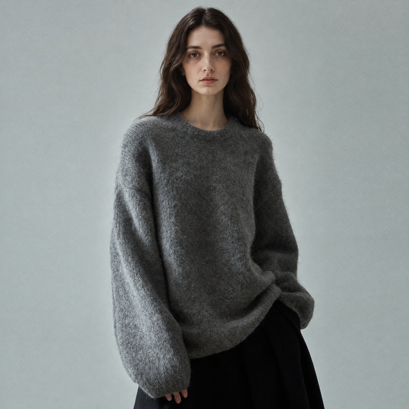 Clearance Sale Nothing Written Alpaca Wool Sweater for Women, New Autumn and Winter Style, High-End Lazy Style Knitwear