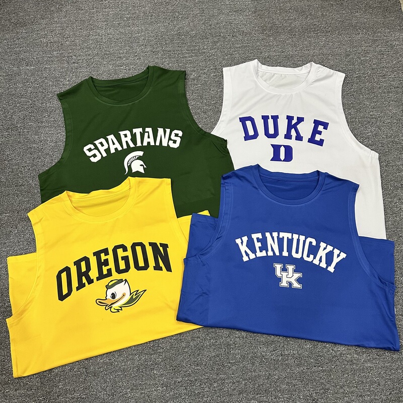 North Carolina Duke Basketball Vest Men's Oregon American Quick-Drying Breathable Training Fitness Running Sleeveless Sports T-Shirt