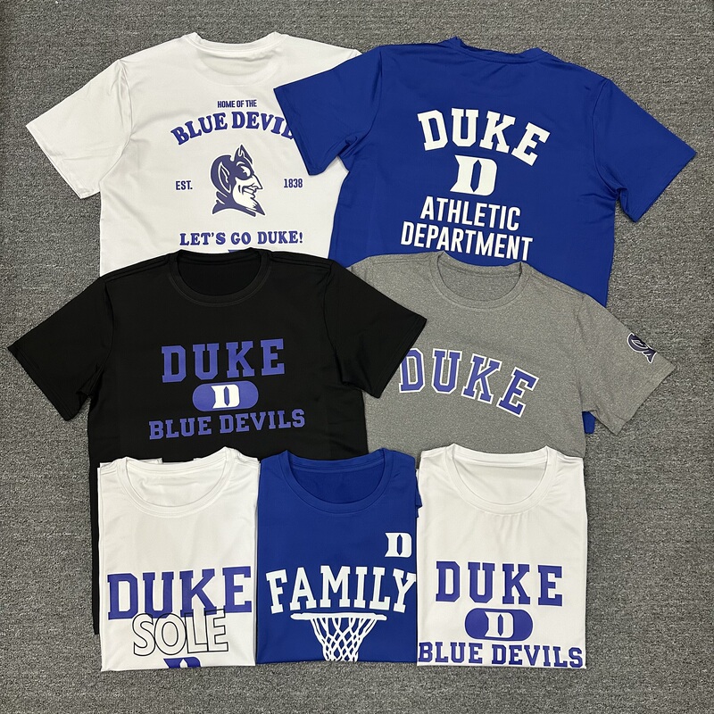 New American Duke Basketball Short-Sleeved Men's North Carolina University Quick-Drying Half-Sleeved Training Clothes Fitness Running Sports T-Shirt New American Duke Basketball Short-Sleeved Men's North Carolina University Quick-Drying Half-Sleeved Training Clothes Fitness Running Sports T-Shirt